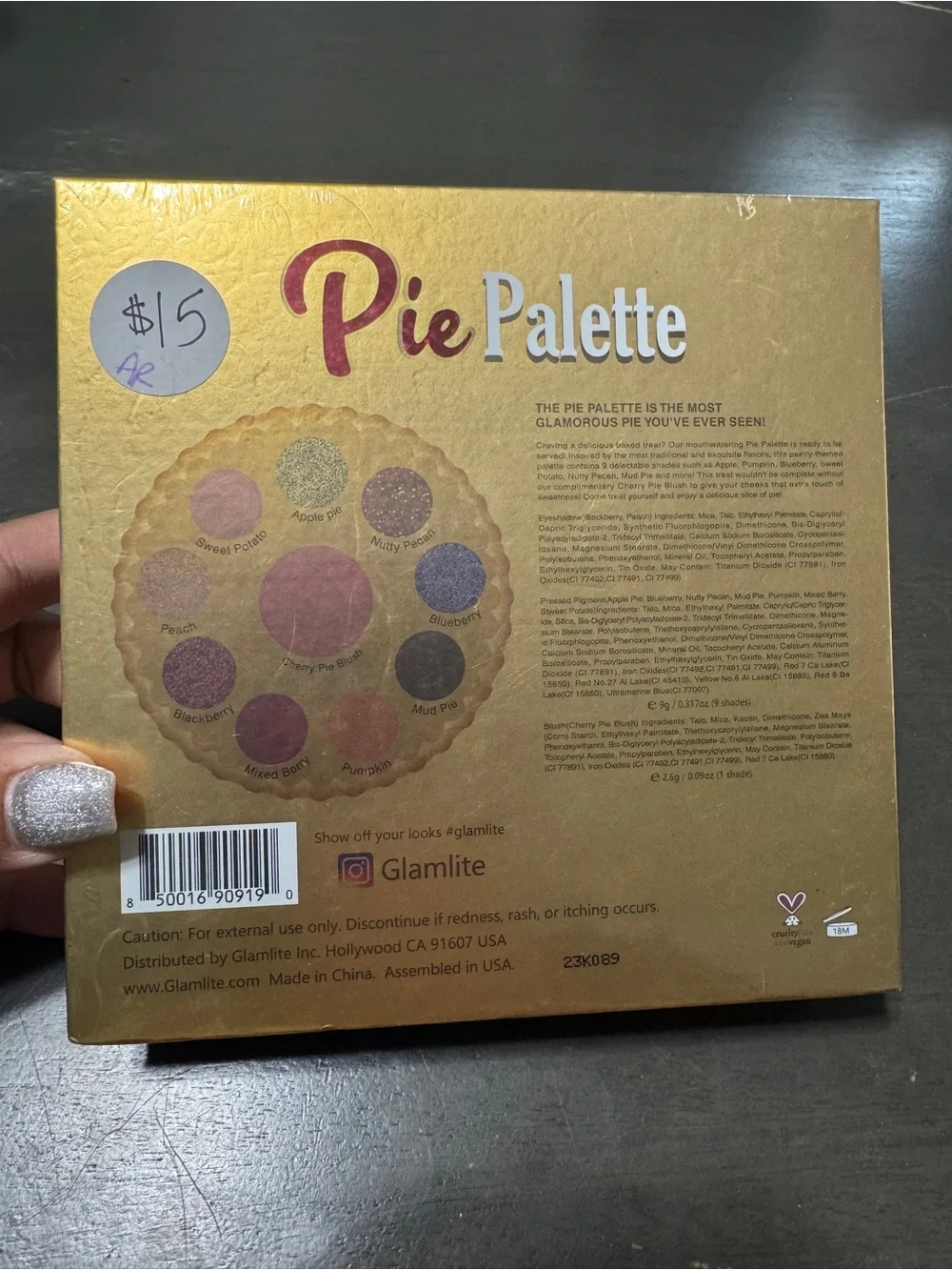 Glamlite Pie Palette Eyeshadow Palette - Orange & Burgundy Shades
